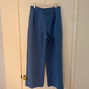 Abercrombie & Fitch Slate Blue Wide Leg Trousers
